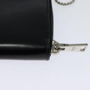 PRADA Chain Shoulder Bag Leather Black Auth EC795V-18
