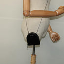 PRADA Chain Shoulder Bag Leather Black Auth EC795V-23