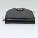 PRADA Chain Shoulder Bag Leather Black Auth EC795V-5