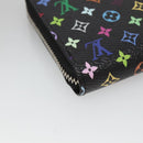 LOUIS VUITTON Multicolor LV × TM Zippy Coin Purse Black M13409 LV Auth EC796SV-16