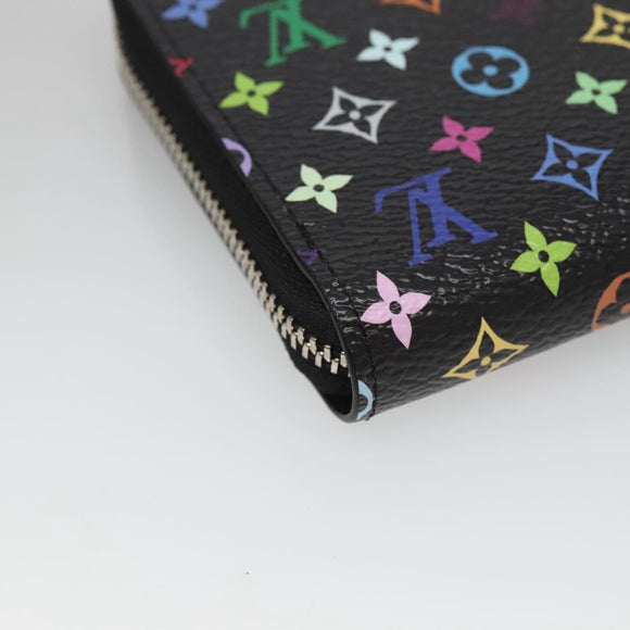 LOUIS VUITTON Multicolor LV × TM Zippy Coin Purse Black M13409 LV Auth EC796SV