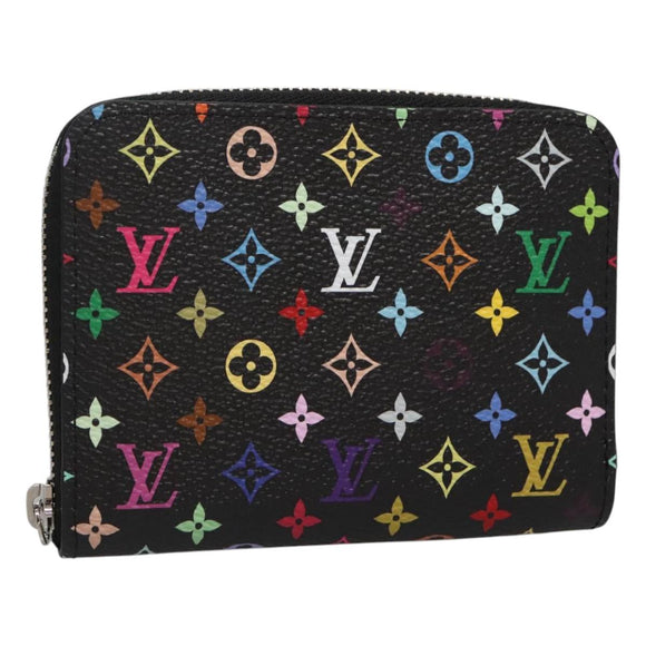 LOUIS VUITTON Multicolor LV × TM Zippy Coin Purse Black M13409 LV Auth EC796SV