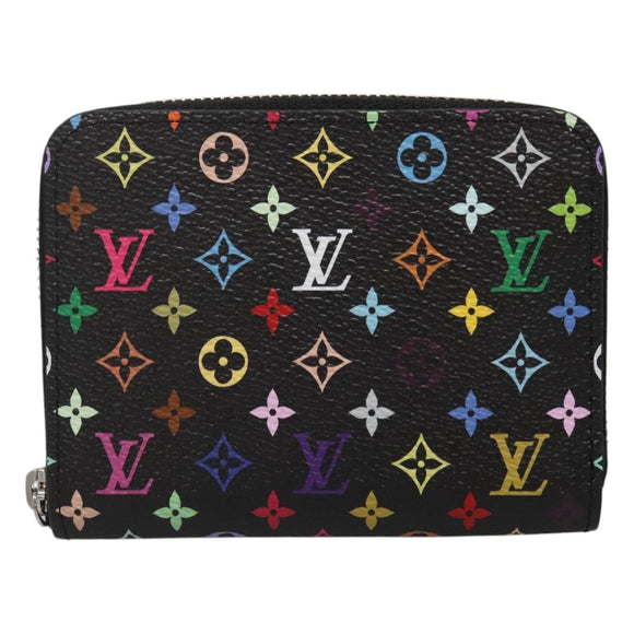 LOUIS VUITTON Multicolor LV × TM Zippy Coin Purse Black M13409 LV Auth EC796SV