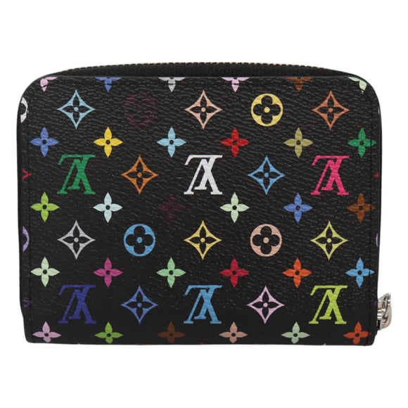 LOUIS VUITTON Multicolor LV × TM Zippy Coin Purse Black M13409 LV Auth EC796SV