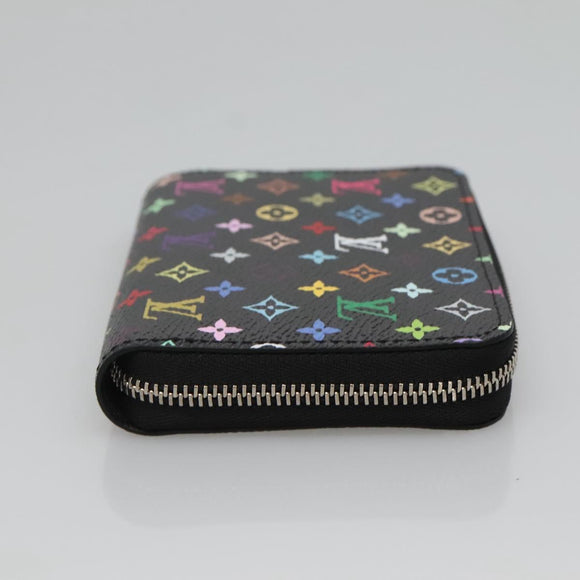 LOUIS VUITTON Multicolor LV × TM Zippy Coin Purse Black M13409 LV Auth EC796SV