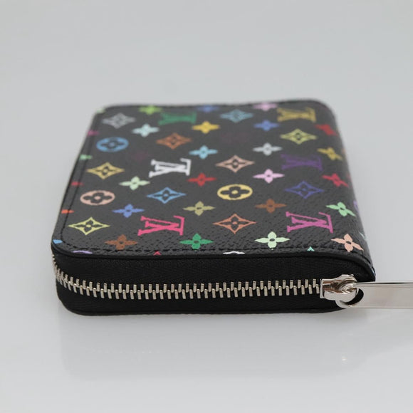 LOUIS VUITTON Multicolor LV × TM Zippy Coin Purse Black M13409 LV Auth EC796SV