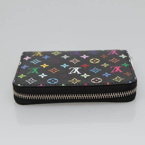 LOUIS VUITTON Multicolor LV × TM Zippy Coin Purse Black M13409 LV Auth EC796SV