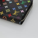 LOUIS VUITTON Multicolor LV × TM Zippy Coin Purse Black M13409 LV Auth EC796SV-7