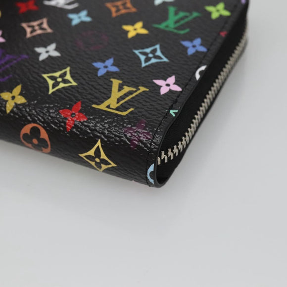 LOUIS VUITTON Multicolor LV × TM Zippy Coin Purse Black M13409 LV Auth EC796SV