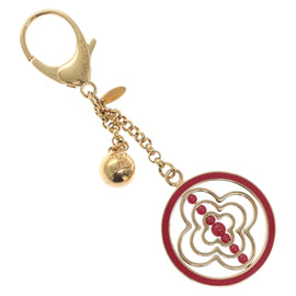 LOUIS VUITTON Fully Flower Charm metal Red Gold M67128 LV Auth EC797