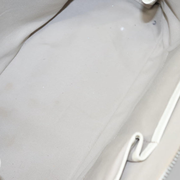 BURBERRY Nova Check Hand Bag Canvas Beige White Auth EC813