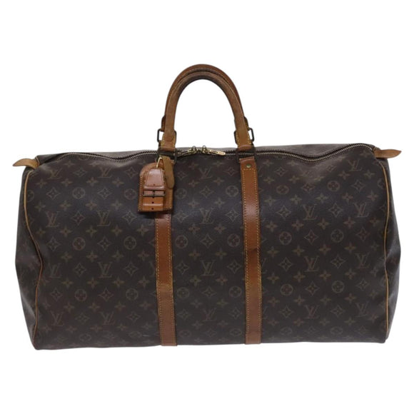LOUIS VUITTON Monogram Keepall 55 Boston Bag M41424 LV Auth EC814