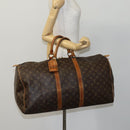 LOUIS VUITTON Monogram Keepall 55 Boston Bag M41424 LV Auth EC814-22