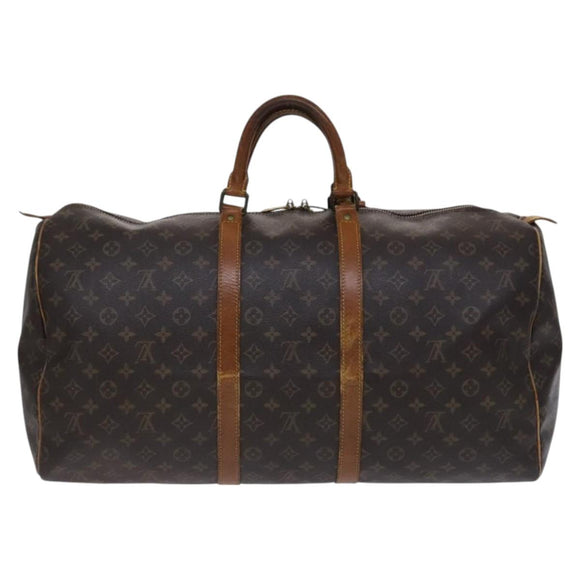 LOUIS VUITTON Monogram Keepall 55 Boston Bag M41424 LV Auth EC814