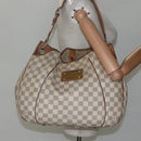 LOUIS VUITTON Damier Azur Galliera PM Shoulder Bag N55215 LV Auth EC838-22