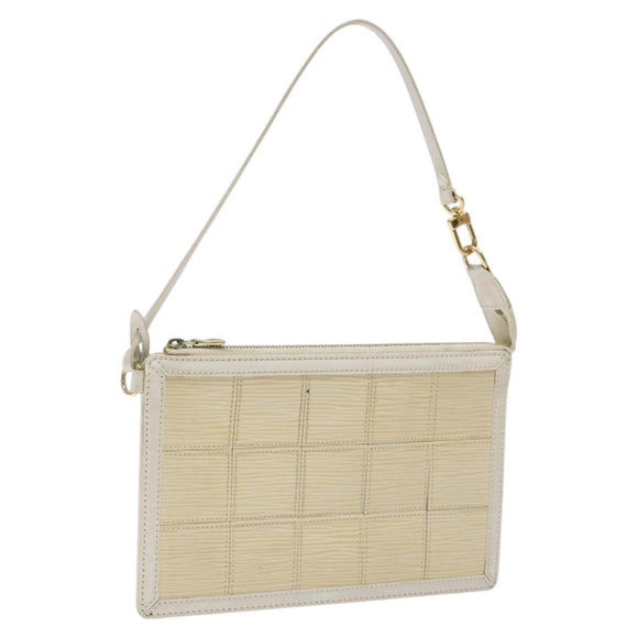 LOUIS VUITTON Epi Stretch Delmonico Pouch Cream M54603 LV Auth EC848