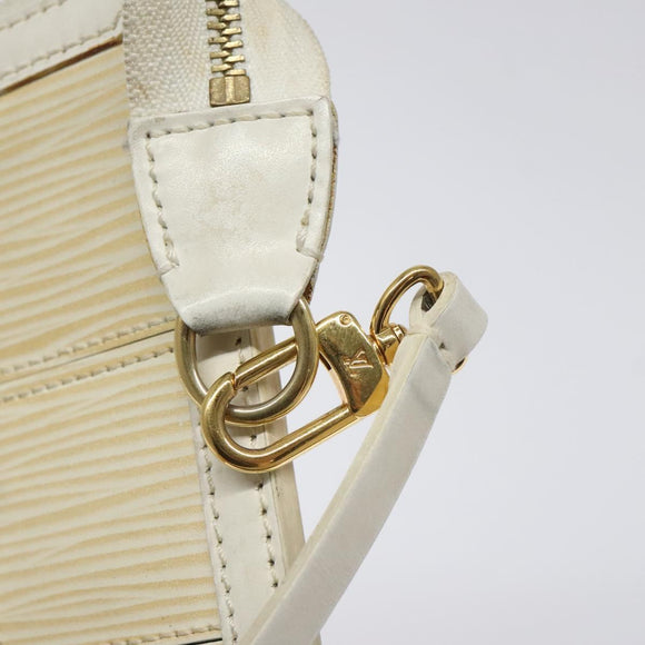 LOUIS VUITTON Epi Stretch Delmonico Pouch Cream M54603 LV Auth EC848