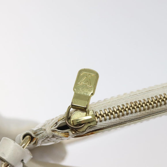 LOUIS VUITTON Epi Stretch Delmonico Pouch Cream M54603 LV Auth EC848