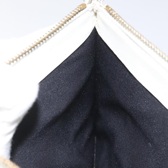 LOUIS VUITTON Epi Stretch Delmonico Pouch Cream M54603 LV Auth EC848