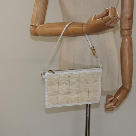 LOUIS VUITTON Epi Stretch Delmonico Pouch Cream M54603 LV Auth EC848