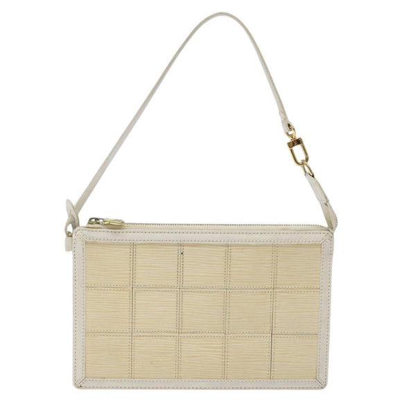 LOUIS VUITTON Epi Stretch Delmonico Pouch Cream M54603 LV Auth EC848