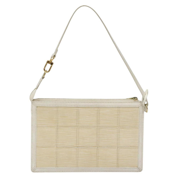 LOUIS VUITTON Epi Stretch Delmonico Pouch Cream M54603 LV Auth EC848