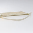 LOUIS VUITTON Epi Stretch Delmonico Pouch Cream M54603 LV Auth EC848-7