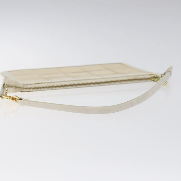 LOUIS VUITTON Epi Stretch Delmonico Pouch Cream M54603 LV Auth EC848