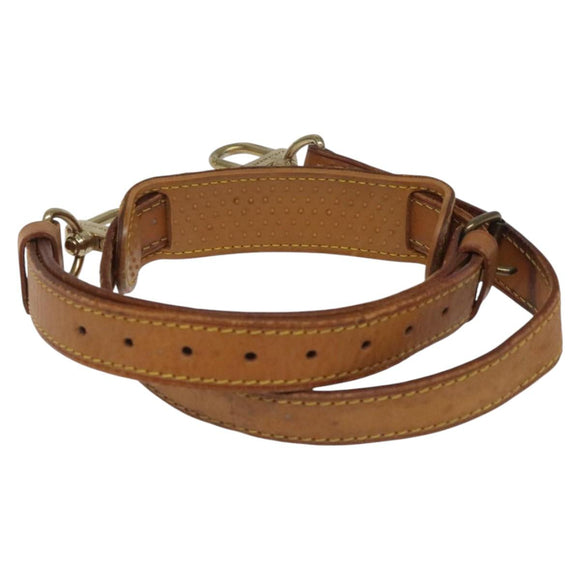 LOUIS VUITTON Adjustable Shoulder Strap Leather 31.1""-38.2"" Beige Auth EC854
