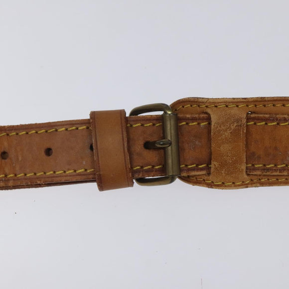 LOUIS VUITTON Adjustable Shoulder Strap Leather 31.1""-38.2"" Beige Auth EC854