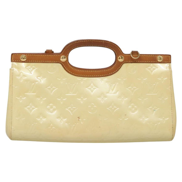 LOUIS VUITTON Monogram Vernis Roxbury Drive Hand Bag Perle M91374 LV Auth EC862