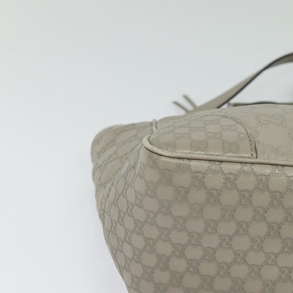 GUCCI GG Canvas Guccissima Hand Bag Leather Gray Gold 353121 Auth EC864