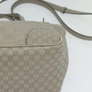 GUCCI GG Canvas Guccissima Hand Bag Leather Gray Gold 353121 Auth EC864-17
