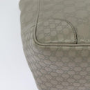GUCCI GG Canvas Guccissima Hand Bag Leather Gray Gold 353121 Auth EC864-18