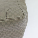 GUCCI GG Canvas Guccissima Hand Bag Leather Gray Gold 353121 Auth EC864-9