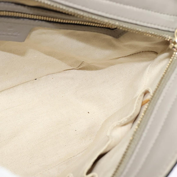 GUCCI GG Canvas Guccissima Hand Bag Leather Gray Gold 353121 Auth EC864
