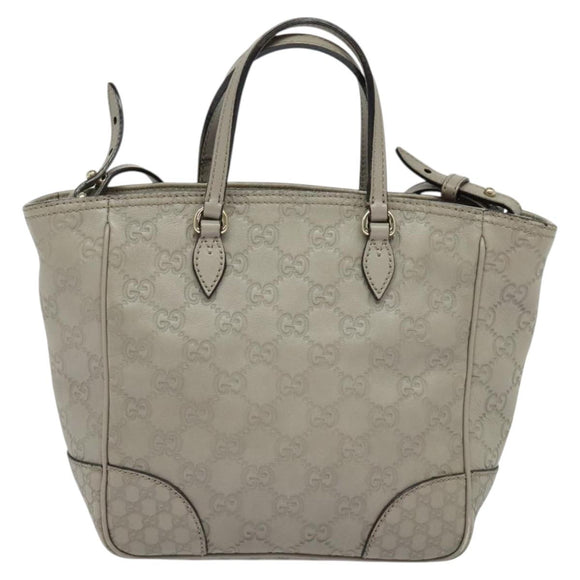 GUCCI GG Canvas Guccissima Hand Bag Leather Gray Gold 353121 Auth EC864