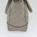 GUCCI GG Canvas Guccissima Hand Bag Leather Gray Gold 353121 Auth EC864-4