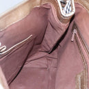 BURBERRY Nova Check Tote Bag Canvas Beige Gold Auth EC868-18