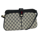 GUCCI GG Supreme Sherry Line Shoulder Bag PVC Navy Gold 904 02 043 Auth EC871-1