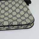 GUCCI GG Supreme Sherry Line Shoulder Bag PVC Navy Gold 904 02 043 Auth EC871-14