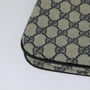 GUCCI GG Supreme Sherry Line Shoulder Bag PVC Navy Gold 904 02 043 Auth EC871-15