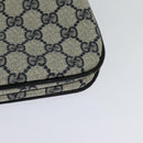 GUCCI GG Supreme Sherry Line Shoulder Bag PVC Navy Gold 904 02 043 Auth EC871-16