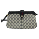 GUCCI GG Supreme Sherry Line Shoulder Bag PVC Navy Gold 904 02 043 Auth EC871-13