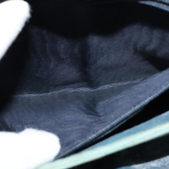 GUCCI GG Supreme Sherry Line Shoulder Bag PVC Navy Gold 904 02 043 Auth EC871