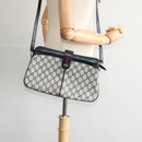 GUCCI GG Supreme Sherry Line Shoulder Bag PVC Navy Gold 904 02 043 Auth EC871-22