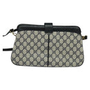GUCCI GG Supreme Sherry Line Shoulder Bag PVC Navy Gold 904 02 043 Auth EC871-2