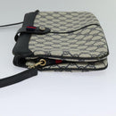 GUCCI GG Supreme Sherry Line Shoulder Bag PVC Navy Gold 904 02 043 Auth EC871-3
