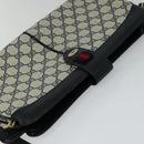 GUCCI GG Supreme Sherry Line Shoulder Bag PVC Navy Gold 904 02 043 Auth EC871-6