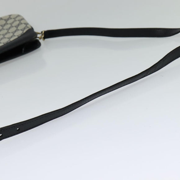 GUCCI GG Supreme Sherry Line Shoulder Bag PVC Navy Gold 904 02 043 Auth EC871